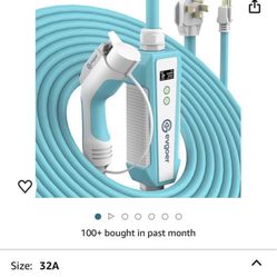 Electric Vehicle Charger Level 2 & Level 1, 32Amp 110V-240V Schedule Timer 30ft Cable Portable EV Ho