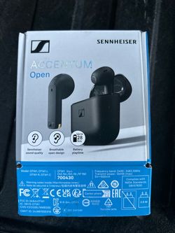 Sennheiser ACCENTUM Open Wireless Earbuds - Open Ear Buds Design, Dynamic Sound & Bluetooth 5.3, IPX4 Splash Protection, 28 Hours Battery Life, USB-C 