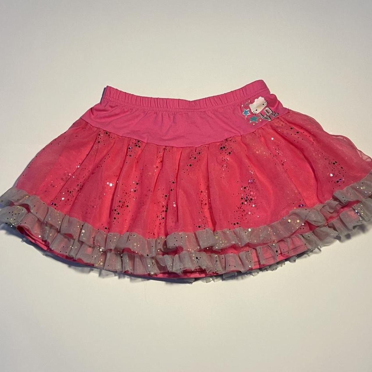 Hello Kitty TuTu Skirt Hot Pink  With Sparkles Girls Grade School Large