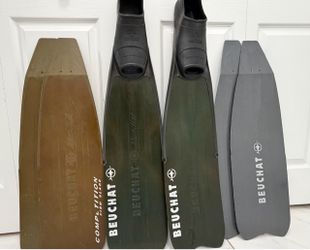 FINS BEUCHAT MUNDIAL (SOFT-MEDIUM-FIRM BLADES ) SIZE 11-12 (45-46) PESCA SUBMARINA