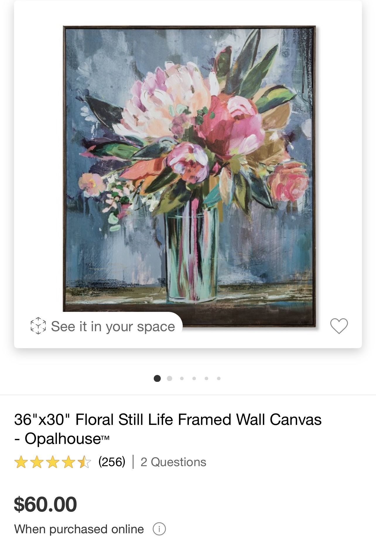 36 x 30 floral shops still life framed wall canvas