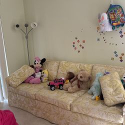 yellow flower pattern couch