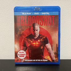 Bloodshot Blu-Ray DVD Combo Vin Diesel Superhero Movie w/ Alternate Ending 2020