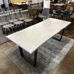 Grey Live Edge Lg Dining Table