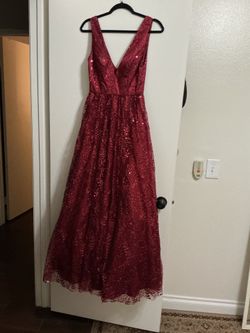 Blondie Nites Burgundy Sequin Formal Gown, Size 0 used one time