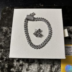 Earring & Cuban Link Set