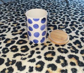 Blue Polka Dot with Bamboo Lid