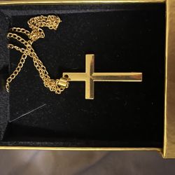 Gold Plated Cross Chain