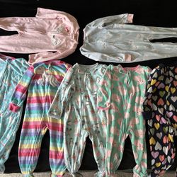 Kids Pajamas (PJs) Size 2T- All Zip Up With Feet 