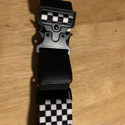 Travel Checkers Black And White Belt For Luggage 