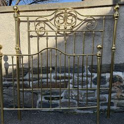 BRASS BED HEADBOARD AND FOOTBOARD