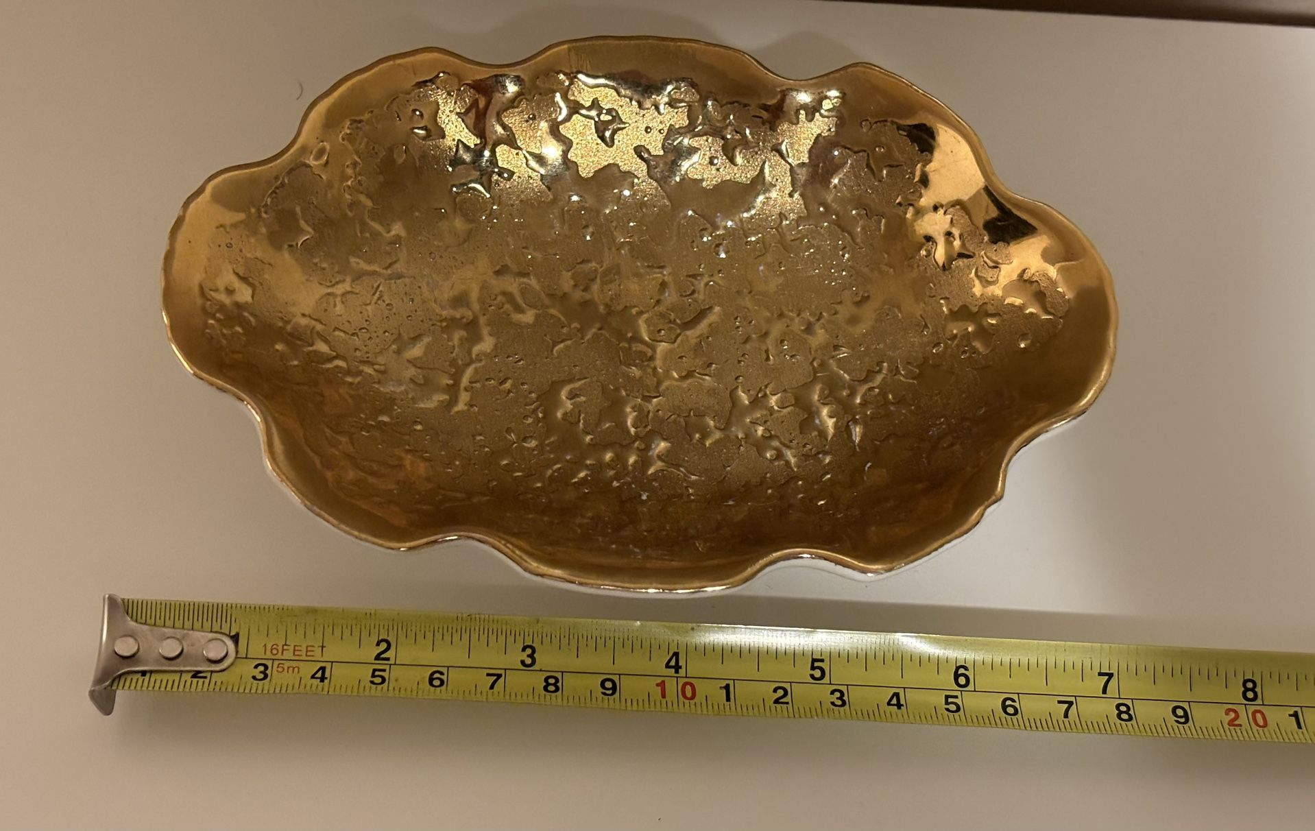 Vintage Decorative 22 K. Gold Tray/dish