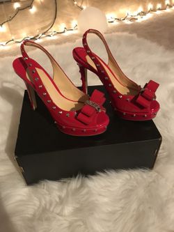 Gianni Binni red studded heels