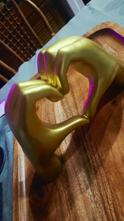 I Heart U Hands Sculpture Art