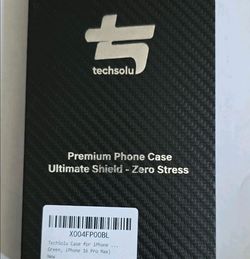 Techsolu Green Hybrid Case for iPhone 16 Pro Max w/ Glass & Lens Protector