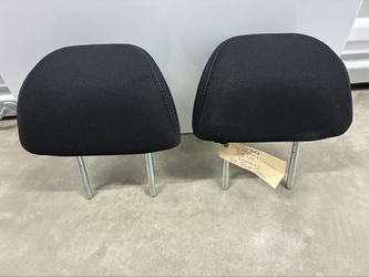 2016 Nissan Maxima Front Headrest Pair Black Cloth Blue Stitch OEM