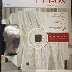 Brookstone Luxurious Electric Easy One Touch Remote Heated