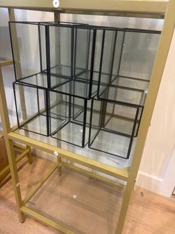 12 pc decor glass boxes black
