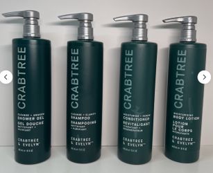 Crabtree And Evelyn shampoo, Conditioner, Lotion And Bodywash