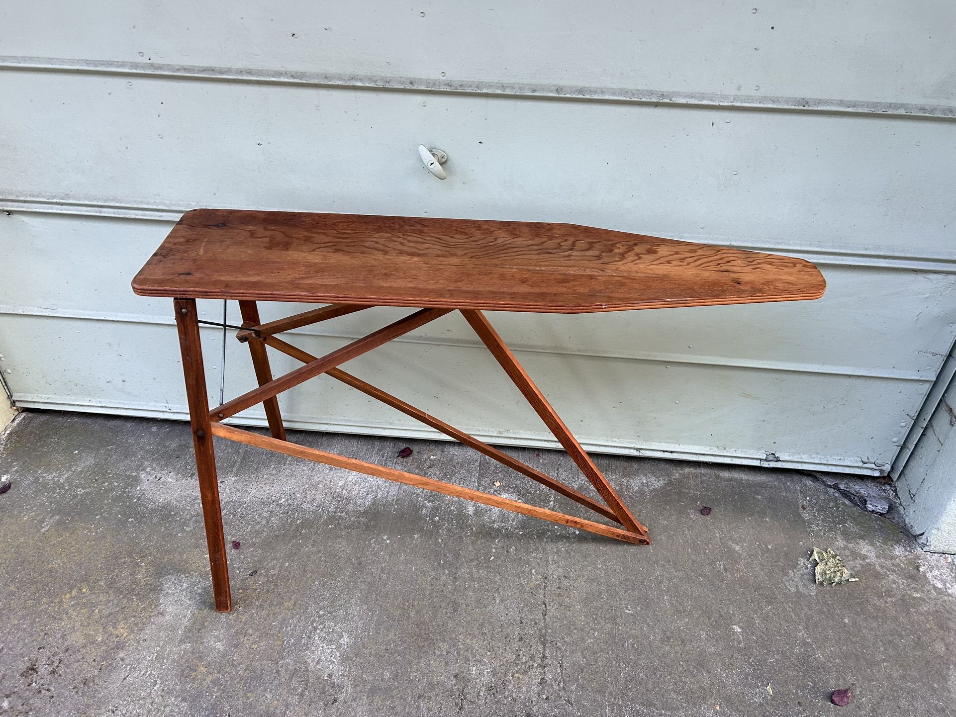 Antique Wood Ironing Board Primitive Rustic Furniture table plant stand Decor 32” T X47” L X 11.5 W