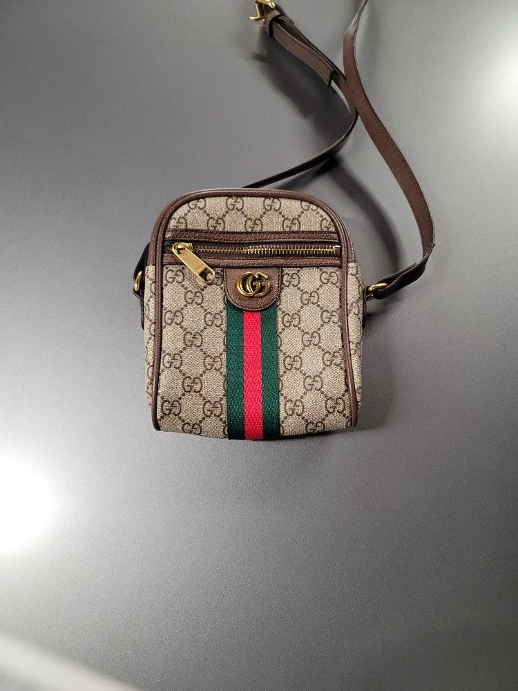 Designer Gucci Ophidia Messenger Bag GG Coated Canvas Mini