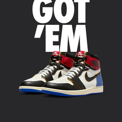 Jordan 1 Retro High Fragment x Union Size 12