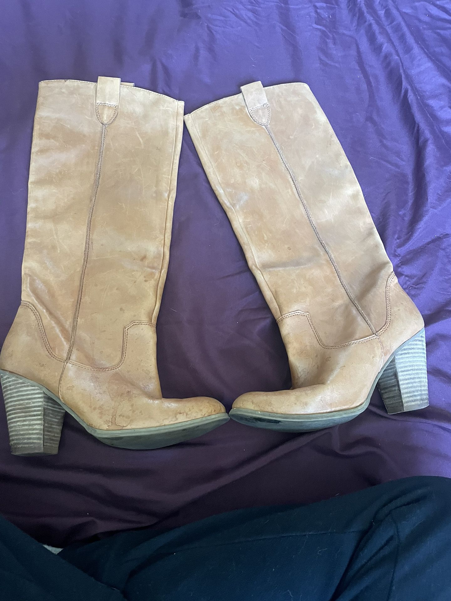 Also Drifter Tall Leather Boots Size 9
