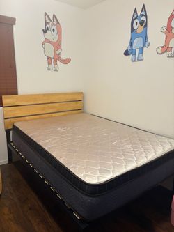 Full Size Bed Frame with Mattress