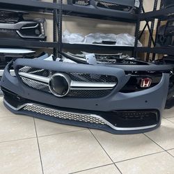Fits 15-18 Benz W205 C-Class C63 Front Bumper AMG Style Cover Conversion Kits PP
New