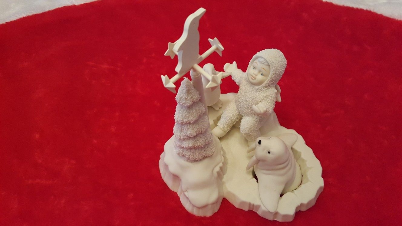 Snowbabies Porcelain Figurine "Will It Snow Today?"