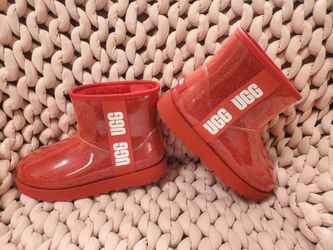 UGG Classic Clear Mini Boots Women US Size 7 Samba Red NEW