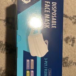 Disposable Face Mask Face Cover 3-Ply/FLEXIBLE  Each box has 50 mask 2 for 1$ 60 boxes available  Pickup in  upland, California