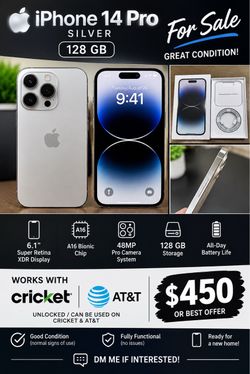 iPhone 14 Pro 128GB Silver