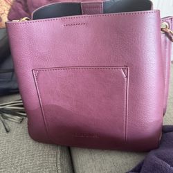 Burgundy Leather Had Bag