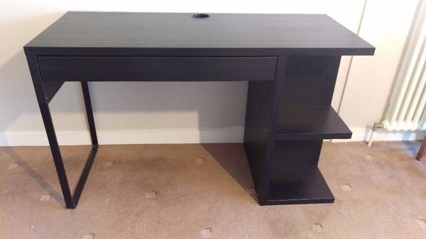 Micke Desk With Integrated Storage Black Brown For Sale In Los