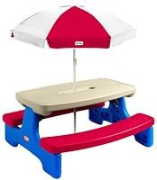 Little Tikes Large Easy Store play Picnic Table with Umbrella