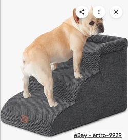 NEW Eheyciga 3-Step Curved Small Dog & Cat Stairs 16" H
