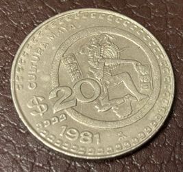 20 pesos 1981 coin of Mexico