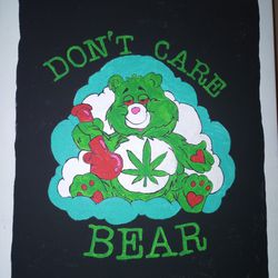 Canvas Painting Don't Care Bear