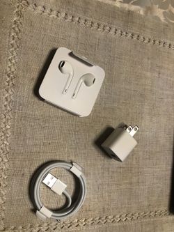 Apple headphones and charger- Brand New