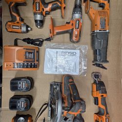 Set Of 6 RIDGID Tools + Accs.