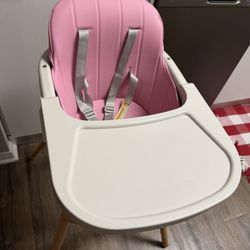  BABY JOY 3-in-1 Convertible Wooden High Chair for Baby