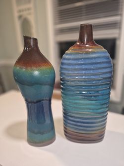 Vintage reactive glaze decorative vases 
