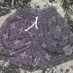 Reversible Cross black purple shorts (Small)