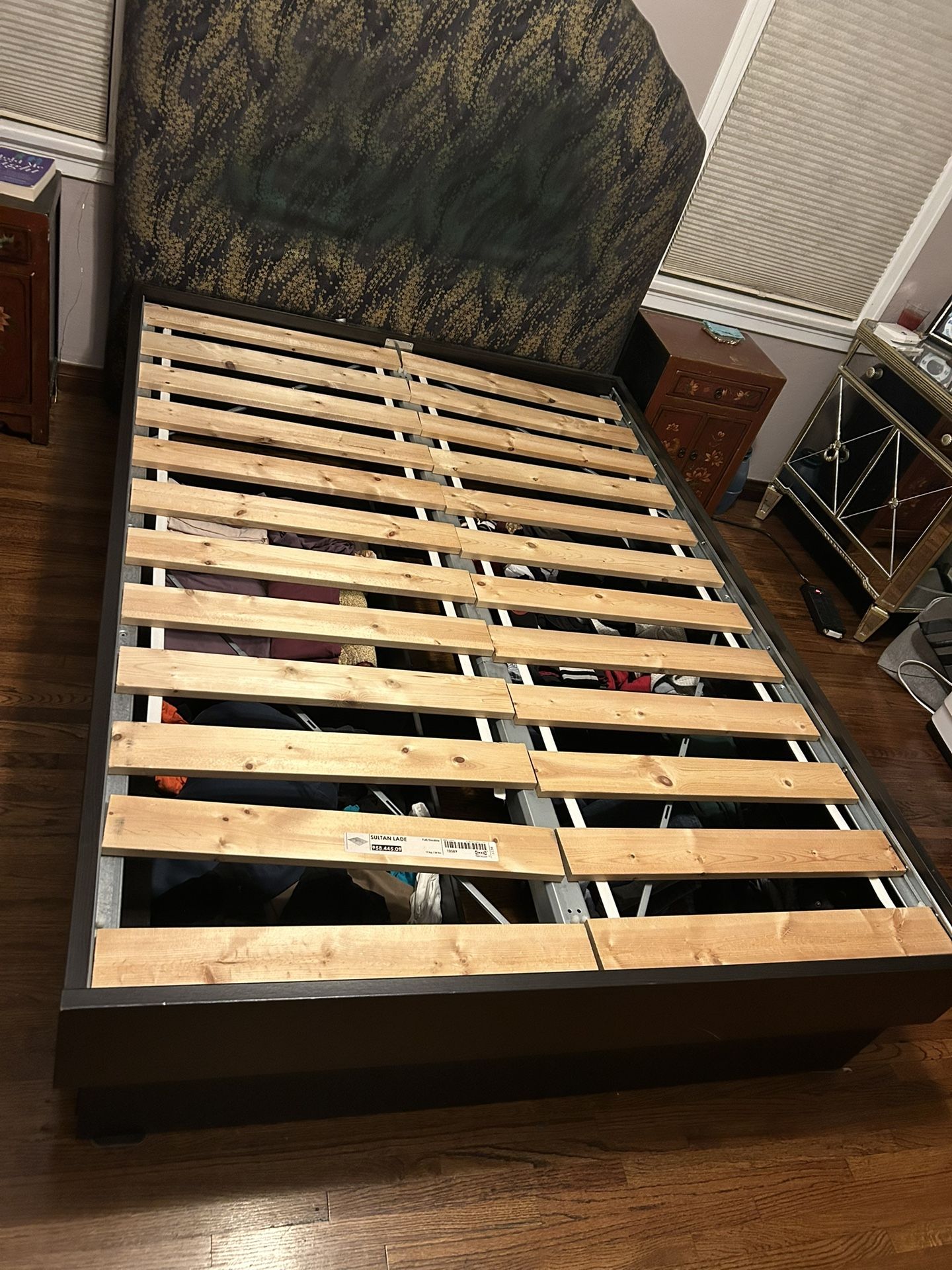 Platform Double Wooden Bed- IKEA