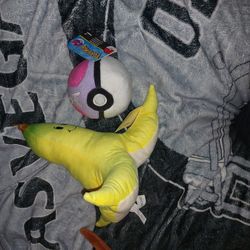 Mario Kart Banana Peel Plushie and Pokémon Master Ball Plushie