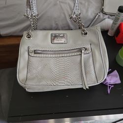 Nicole Miller Medium Faux Snake Skin Handbag w/ Matching Wallet 