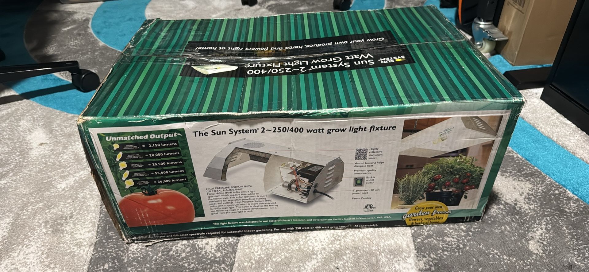 Sun System 2 250/400 watt grow light fixture