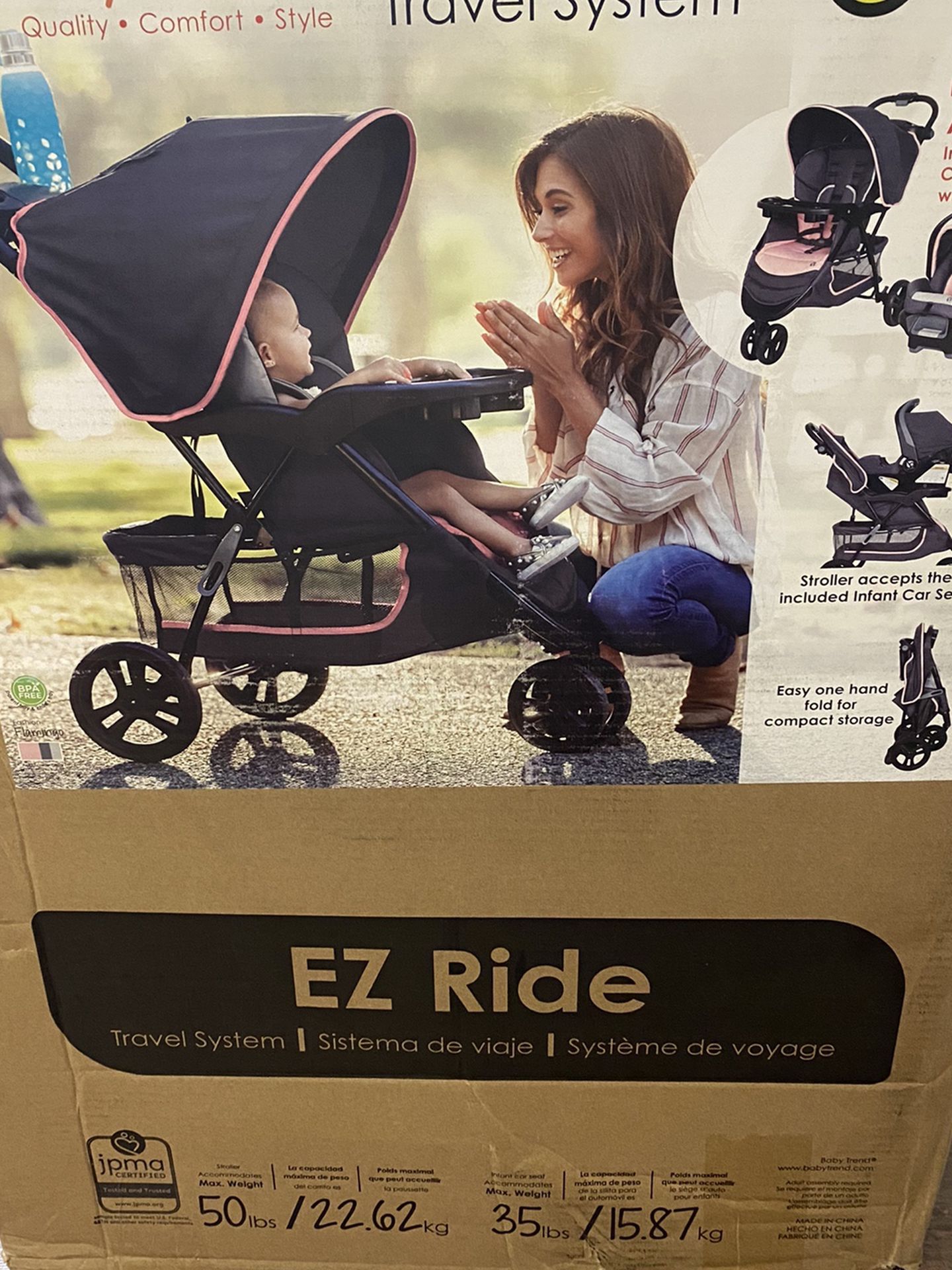 Blue and Pink Baby Stroller w/ Infant Car seat Brand New!!