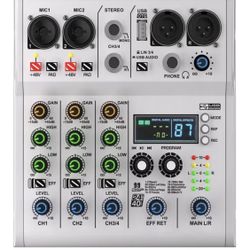 professional 4 Ch audio mixer with  Bluetooth Connectivity & 99 Dsp Effects